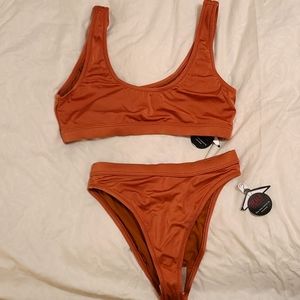 Never worn! 2 piece high waist bikini